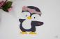 Preview: Aufnäher - Pinguin mit Schleife - Stickapplikation Jersey